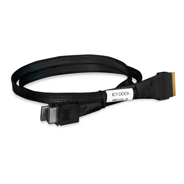 Кабель ICY DOCK SlimSAS 8i SFF-8654 to 2x OCuLink 4i MB206L-B