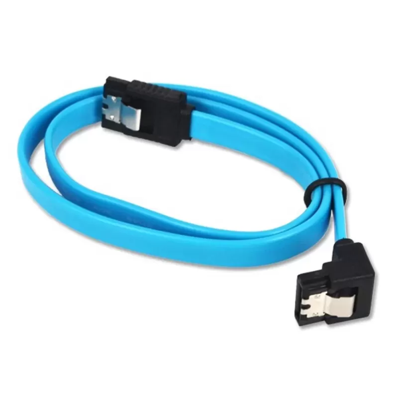 Cable SATA Data Cable 6Gbps 90 Deg. With Clip E-SATA-6G-90