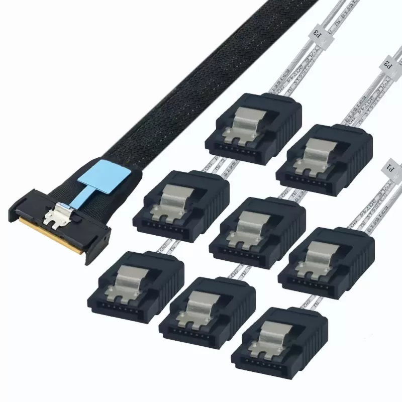כבל IPPON MCIO X8 to 8xSATA 50cm Data CST-MS708