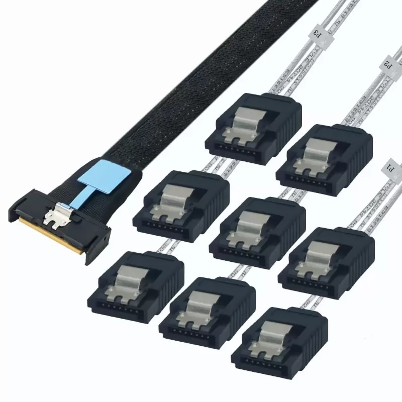 כבל IPPON MCIO X8 to 8xSATA 50cm Data CST-MS708