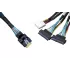 כבל SFF-8654 8x to 2x SFF-8639 4x U.2 80cm 190130