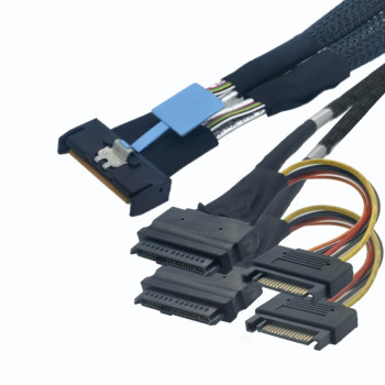 Cable IPPON MCIO X8 to 2xSFF-8639 U.2 65cm Cable CST-MU702-G5