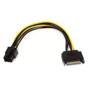 Cable Gold Touch 15Pin SATA Power to PCIe 6Pin Graphic Card E-SATA-6PIN