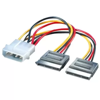 Cable Molex To 2xSATA Power 15CM 150mm