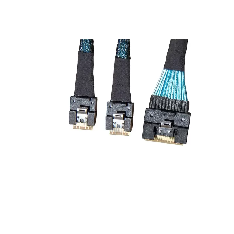 Кабель Amphenol SlimSAS SFF-8654 x8 to 2x SFF-8654 x4 RSL74-9219