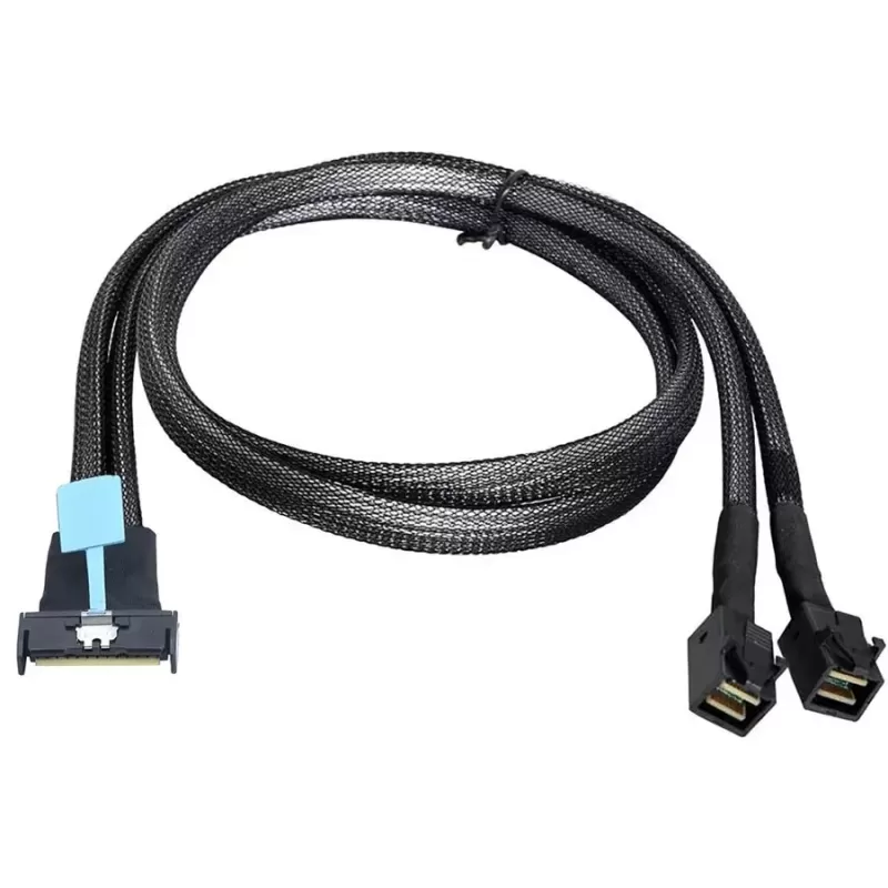 כבל PCIe Gen5 MCIO 8i to 2x Mini SAS HD SFF-8643 190253