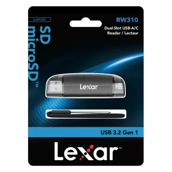 קורא כרטיסים Lexar Dual Slot USB-A/C microSD USB 3.1 Reader LRW310X-BNBNG