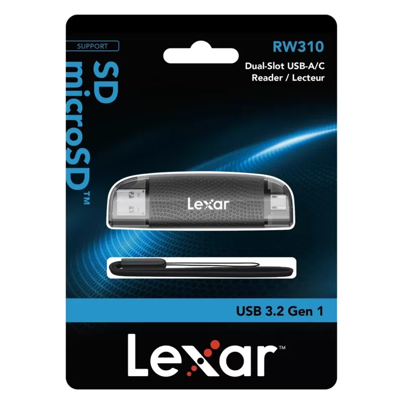 קורא כרטיסים Lexar Dual Slot USB-A/C microSD USB 3.1 Reader LRW310X-BNBNG