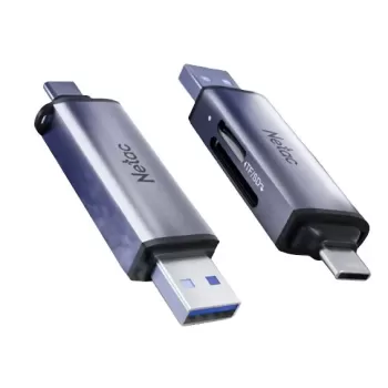 Card Readers Netac WK13 USB3.0+TYPE-C Msd/SD NT09WK13-30GR Color:gray Card Readers Netac WK13 USB3.0+TYPE-C Msd/SD NT09WK13-30GR Color:gray