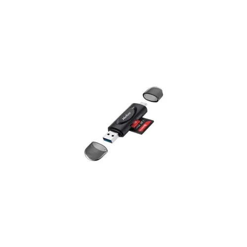 קורא כרטיסים Netac WK14 USB3.0+TYPE-C Msd/SD שחור NT09WK14-30BK