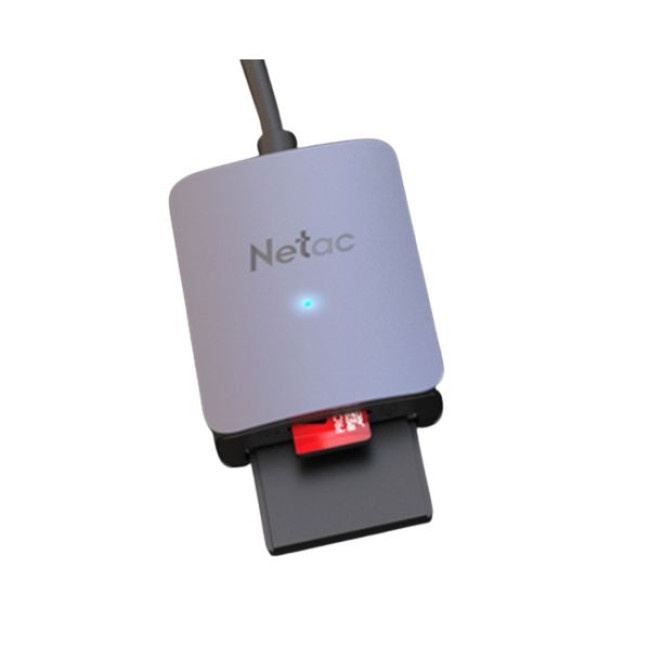 Card Readers Netac WK12 usb 3.0 Type-C mSD/SD NT09WK12-30GR Color:gray