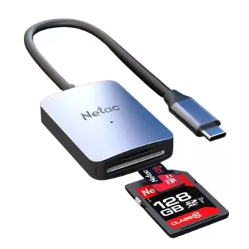 Card Readers Netac WK12 usb 3.0 Type-C mSD/SD NT09WK12-30GR Color:gray Card Readers Netac WK12 usb 3.0 Type-C mSD/SD NT09WK12-30GR Color:gray