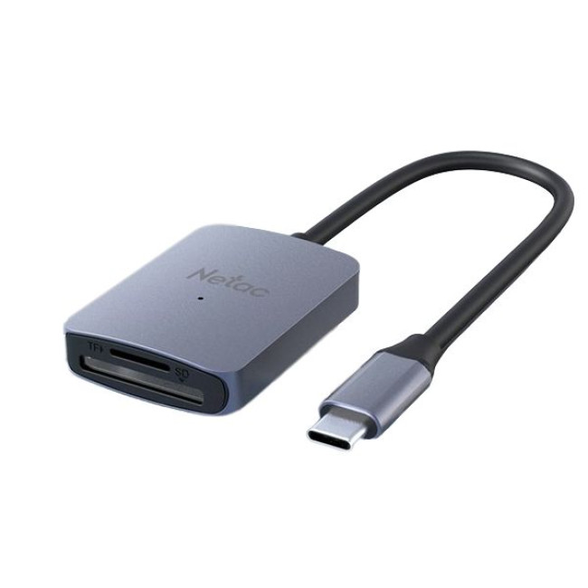 Card Readers Netac WK12 usb 3.0 Type-C mSD/SD NT09WK12-30GR Color:gray