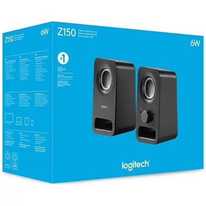 רמקולים סטריאו Logitech Z150 שחור רמקולים סטריאו Logitech Z150 שחור