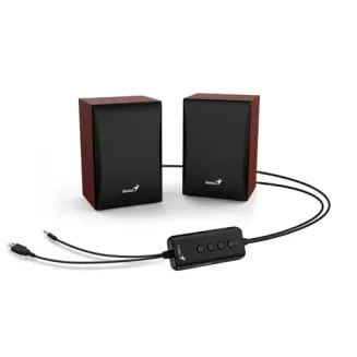 Колонки Genius SP-HF380BT BLUETOOTH STEREO SPEAKER Цвет:Коричневое дерево