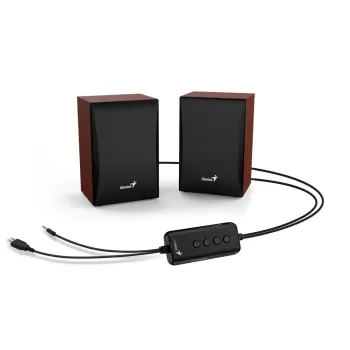 רמקולים Genius SP-HF380BT BLUETOOTH STEREO SPEAKER צבע עץ חום רמקולים Genius SP-HF380BT BLUETOOTH STEREO SPEAKER צבע עץ חום