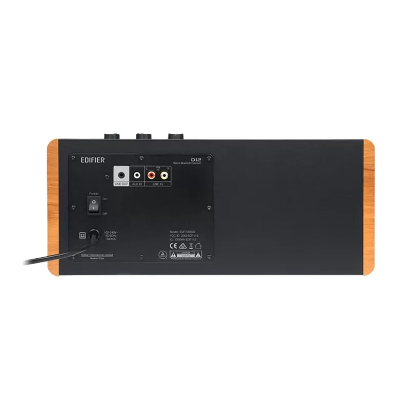 רמקול סטריאו Edifier D12 70W Bluetooth חום צבע עץ