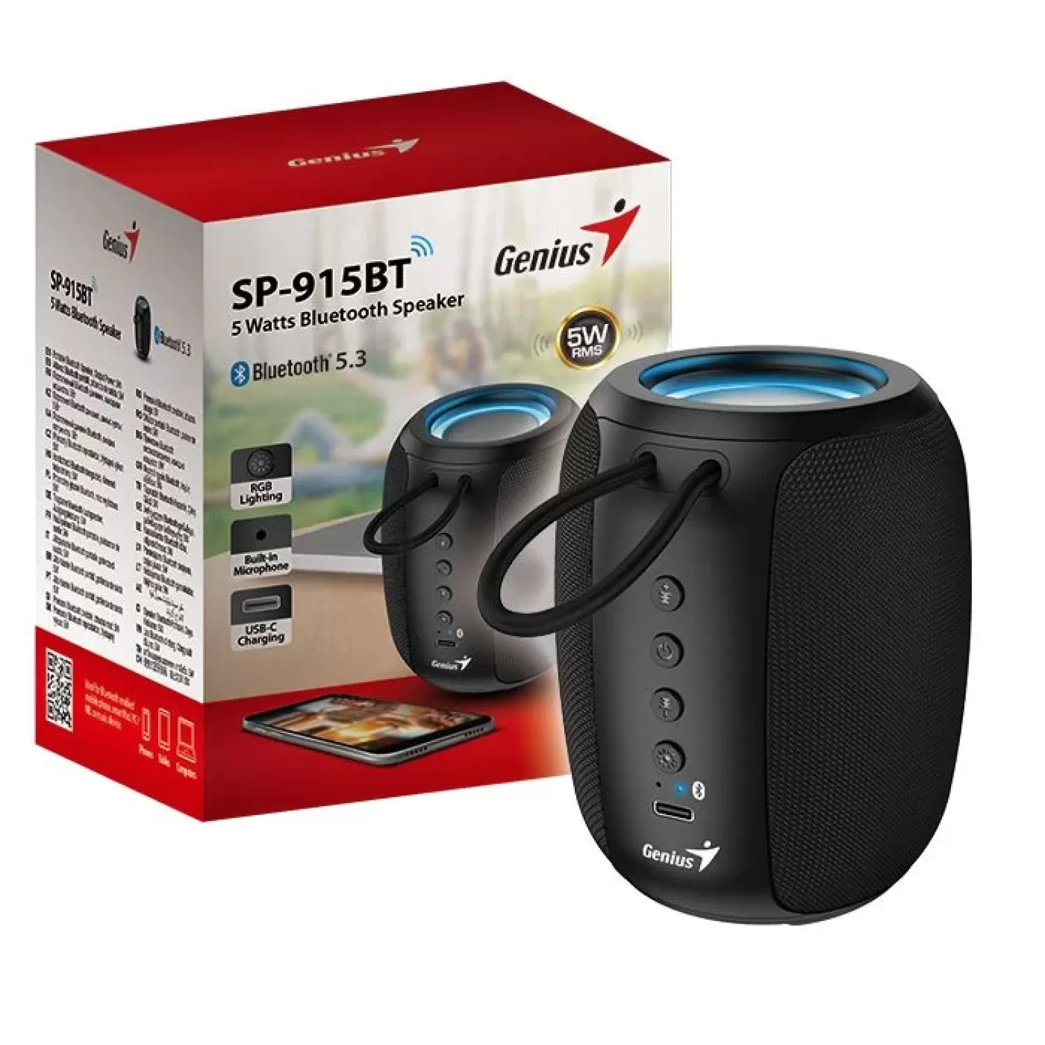 Колонка Bluetooth Genius SP-915BT black