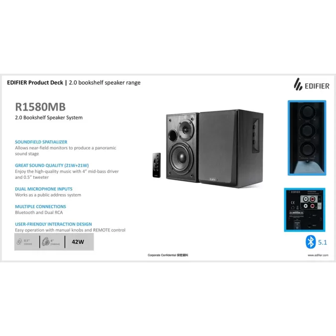 רמקולים Edifier R1580MB שחור רמקולים Edifier R1580MB שחור