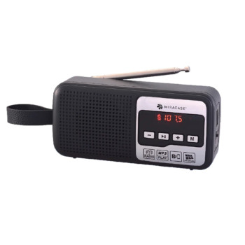 Цифровое FM-радио с Bluetooth и солнечной зарядкой Miracase MFMR500 черный, Цифровое FM-радио с Bluetooth и солнечной зарядкой Miracase MFMR500 черный,