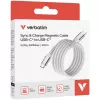 Кабель Verbatim Sync & Charge Magnetic Cable USB-C to USB-C 100W 1.2m gray