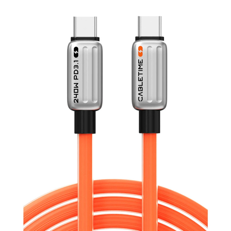 Cable CABLETIME USB-C 240W Charging Cable 1m orange CU04H
