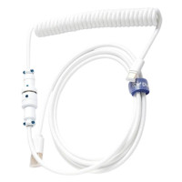 Cable Ducky USB-A ל-USB-C מסולסל Premicord Coiled - white