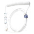 Cable Ducky USB-A ל-USB-C מסולסל Premicord Coiled - white Cable Ducky USB-A ל-USB-C מסולסל Premicord Coiled - white