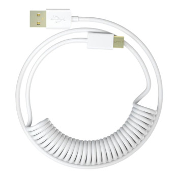 Кабель 1St Player USB-A to USB-C Spring up to 2.5m Цвет:Светло-серый