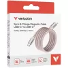 Кабель Verbatim Sync & Charge Magnetic Cable USB-C to USB-C 100W 1.2m pink Кабель Verbatim Sync & Charge Magnetic Cable USB-C to USB-C 100W 1.2m pink