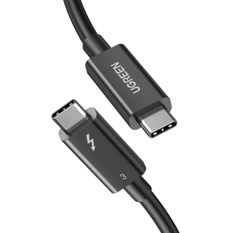כבל UGREEN Thunderbolt 3 5k/60Hz | 40Gbps | 100W | 2M Cable 2m צבע שחור