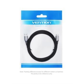 Cable Vention USB-A to USB-C 5A/40W Super Charge 1m Cable Color:black Cable Vention USB-A to USB-C 5A/40W Super Charge 1m Cable Color:black