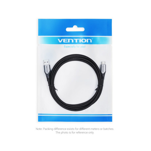 Кабель Vention USB-A to USB-C 5A/40W Super Charge 1m Cable Цвет:черный