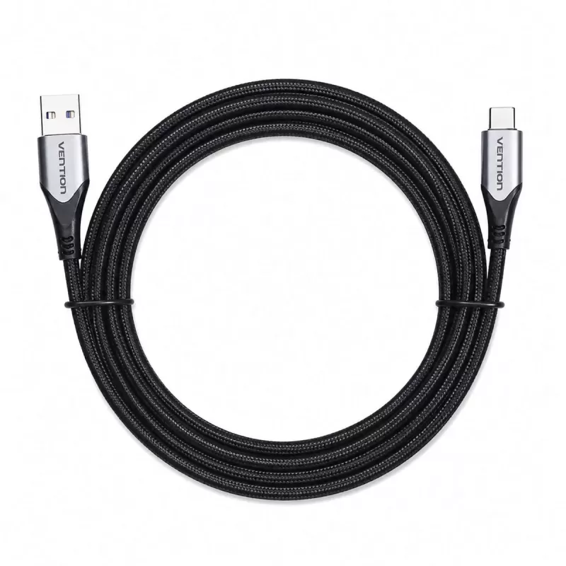 כבל Vention USB-A to USB-C 5A/40W Super Charge 1m Cable צבע שחור