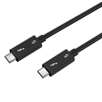 Cable ACASIS Thunderbolt 5 80Gbps up to 120Gbps and 240W 1m Cable Color:black Cable ACASIS Thunderbolt 5 80Gbps up to 120Gbps and 240W 1m Cable Color:black