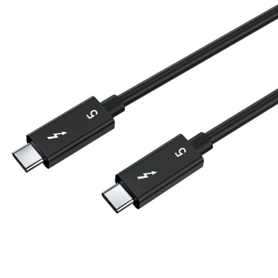 Кабель ACASIS Thunderbolt 5 80Gbps up to 120Gbps and 240W 1m Cable Цвет:черный Кабель ACASIS Thunderbolt 5 80Gbps up to 120Gbps and 240W 1m Cable Цвет:черный