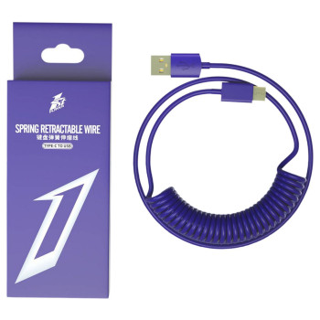 Кабель 1St Player USB-A to USB-C Spring up to 2.5m Цвет:כחול סגול