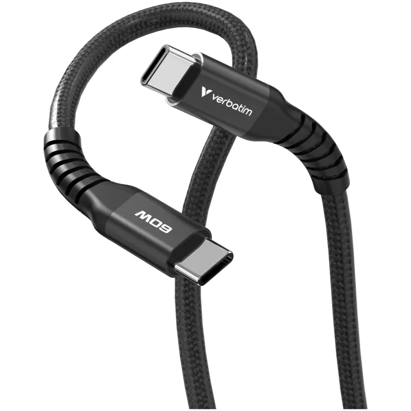 Кабель Verbatim Sync & Charge Magnetic Cable USB-C to USB-C 60W 1.2m black Кабель Verbatim Sync & Charge Magnetic Cable USB-C to USB-C 60W 1.2m black