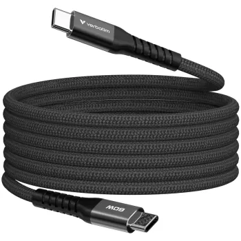 Cable Verbatim Sync & Charge Magnetic Cable USB-C to USB-C 60W 1.2m black