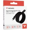 Кабель Verbatim Sync & Charge Magnetic Cable USB-C to USB-C 60W 1.2m black Кабель Verbatim Sync & Charge Magnetic Cable USB-C to USB-C 60W 1.2m black