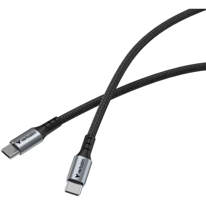 כבל Verbatim Sync & Charge USB-C to USB-C 100W 1.2m צבע שחור
