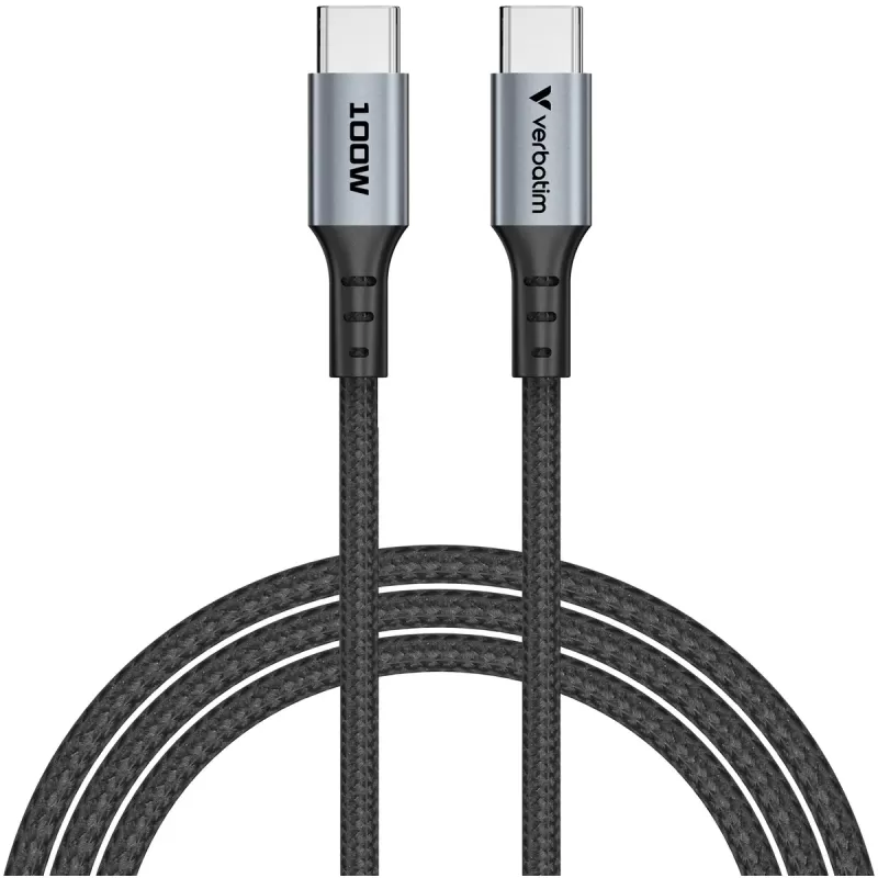 כבל Verbatim Sync & Charge USB-C to USB-C 100W 1.2m צבע שחור