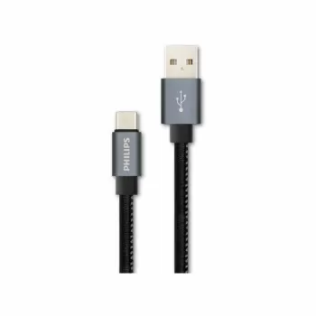 Sync and Charge Cable Philips USB-A to USB-C 1.2m Color:black