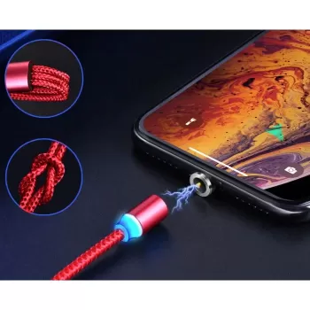 Charging Cable with magnet Magnetic Type-C Charging 2m red