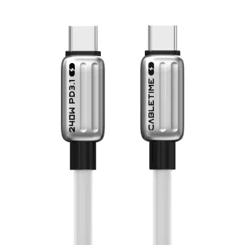 Cable CABLETIME USB-C 240W Charging Cable 1m white Cable CABLETIME USB-C 240W Charging Cable 1m white