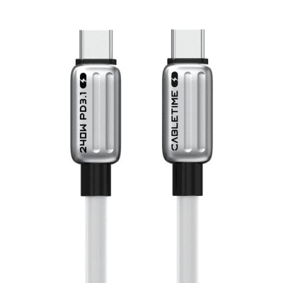 Cable CABLETIME USB-C 240W Charging Cable 1m white..