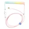 Кабель Ducky USB-A to USB-C Coiled - Cotton Candy 1.8m Цвет:Розовый «Сахарная вата»