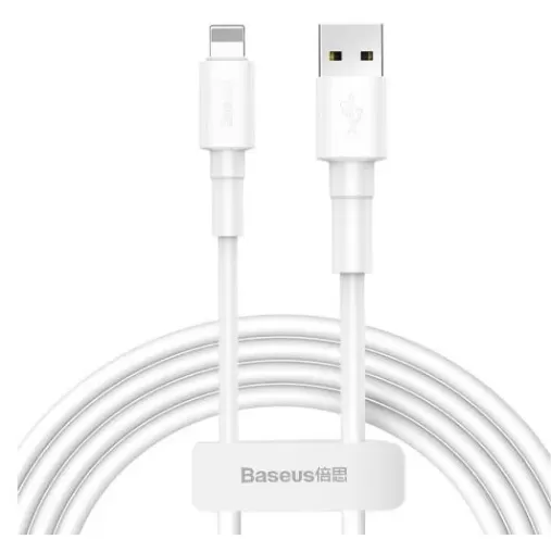 Кабель для быстрой зарядки iPhone Baseus Mini Apple Lightning to USB Type A white 1m