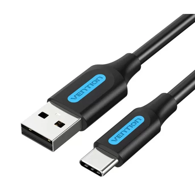 כבל Vention USB-A to USB-C 3A/5Gbps "Fast Charging and Data Transfer" 1m Cable צבע שחור