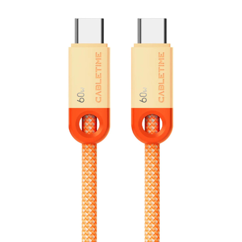 Cable CABLETIME USB-C 60W Charging Cable 2m orange CUP5L